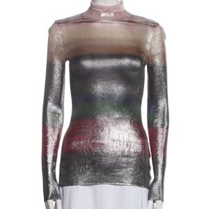 Missoni Metallic Turtleneck Sweater sz IT 42/US 6
